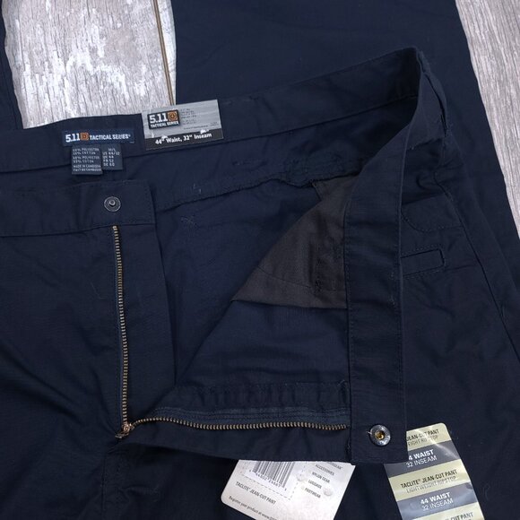 5.11 Tactical Pants Mens 44x32 Navy Taclite Ripstop Jean Cut Mid Rise Straight - Picture 8 of 9